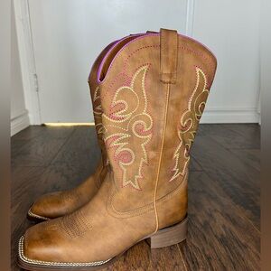 SheSole ladies Cowgirl Cowboy Boots for Women Wide Square Toe Mid Calf